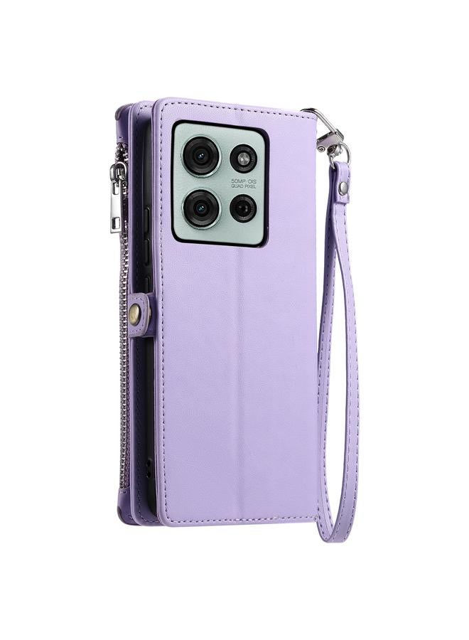 S-TOP Case For Motorola Moto G75 5G Leather Stitching Multi-card Slot Zipper Phone Case - Image 3