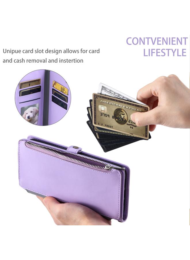 S-TOP Case For Motorola Moto G75 5G Leather Stitching Multi-card Slot Zipper Phone Case - Image 5