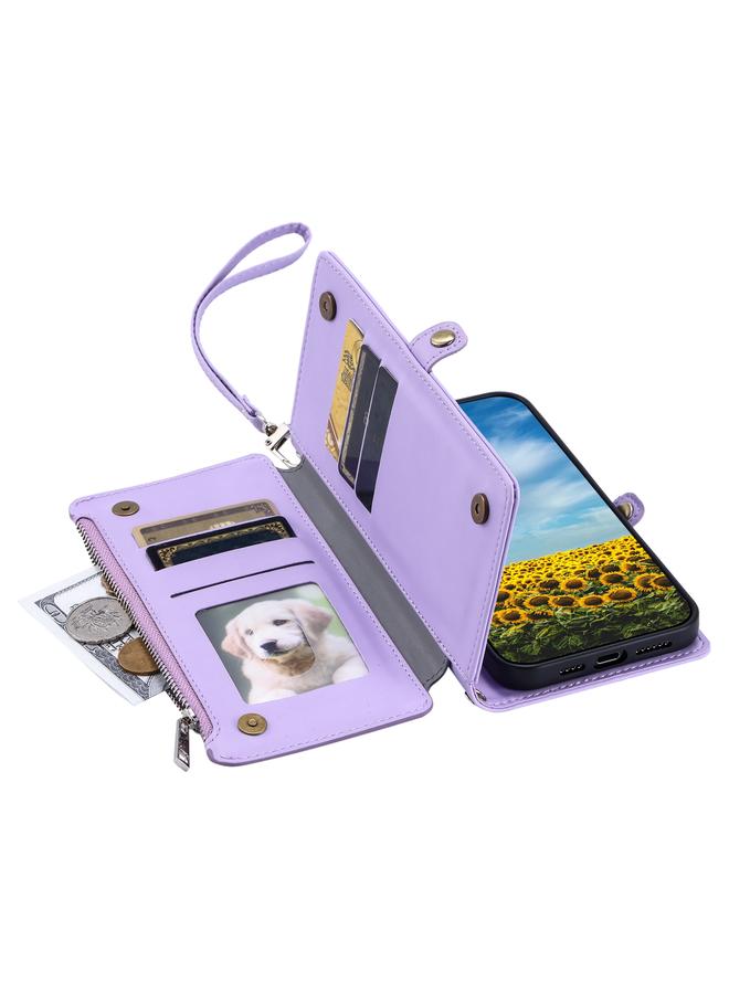 S-TOP Case For Motorola Moto G75 5G Leather Stitching Multi-card Slot Zipper Phone Case - Image 4