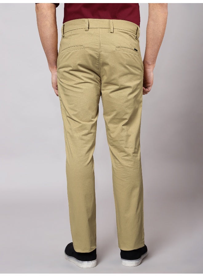 BEYOUNG Men's Regular Soild Casual Camel Beige Chinos for Men - Image 2