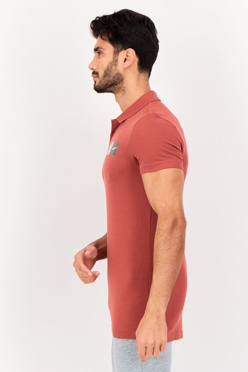 PUMA Men Sportswear Fit Short Sleeve Outdoor Polo Shirt, Rust Brown - Image 3