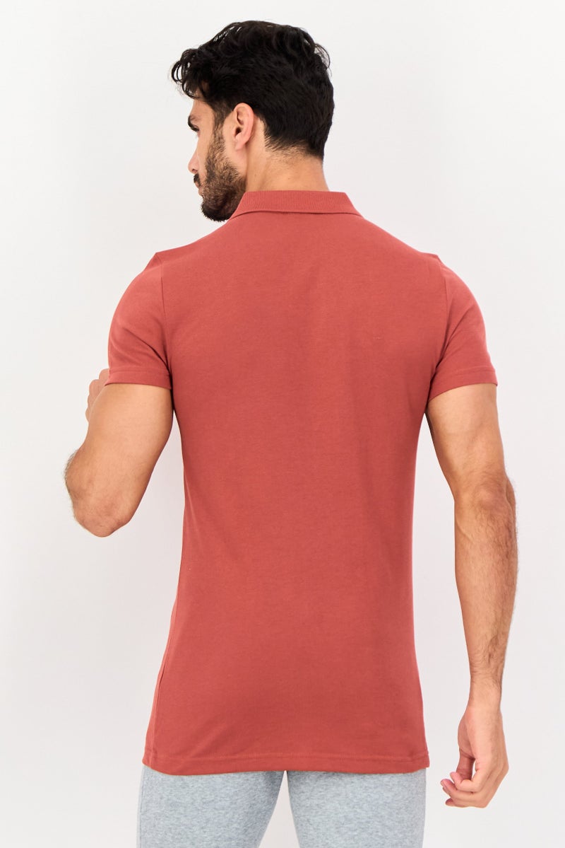 PUMA قميص بولو قصير الأكمام للرجال، رياضي، خارجي، بني صدئ - Image 4