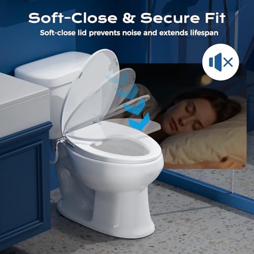 Clirass Bidet Toilet Seat – Non-Electric, Self-Cleaning Dual Nozzles for Frontal & Rear Wash, Adjustable Water Pressure, Slow-Close Lid, Fits Elongated Toilets – Hygienic & Eco-Friendly Upgrade (Elongated) - Image 4