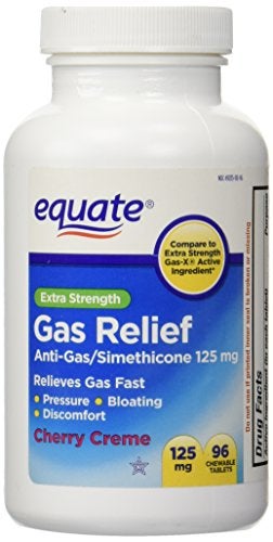 Equate Extra Strength Gas Relief, Simethicone 125mg, 96 Chewable Tablets, Cherry Creme Flavor By Equate, Compare to Extra Strength Gas-X - Image 2