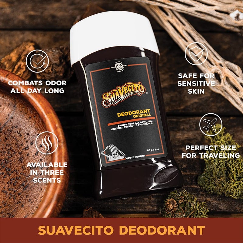 Suavecito Original Scent Stick Deodorant Underarms Men's Grooming Aluminum Free Combats Odor All Day Long - Image 4