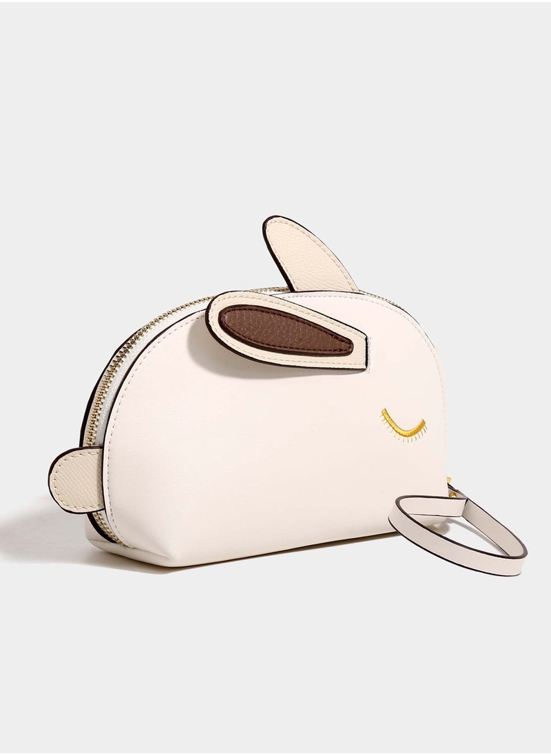 BLLE ROWN - Simple Versatile Cute Rabbit Shape Mobile Phone Bag Casual Daily Use Storage Bag - Image 1