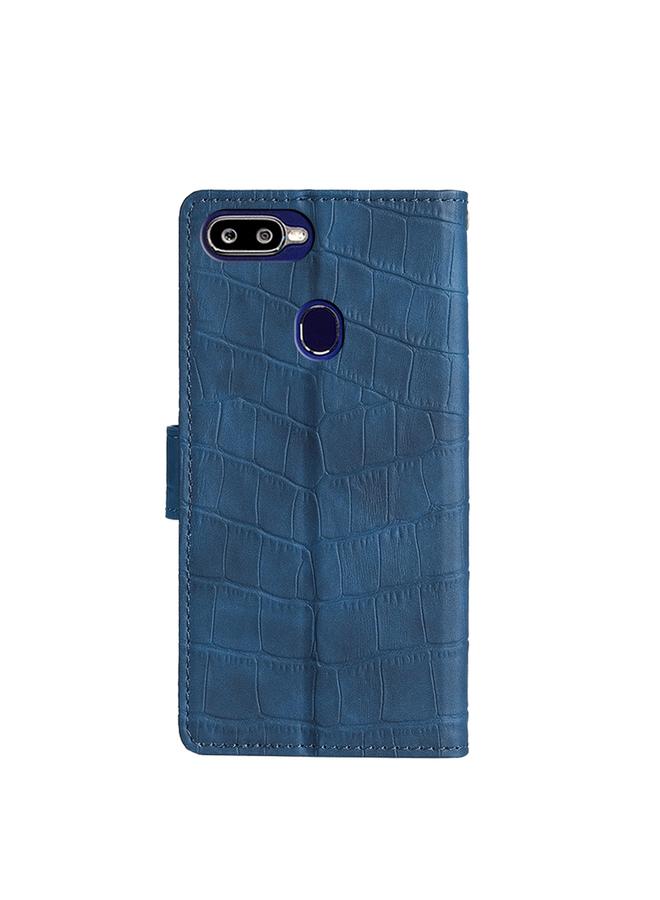 اس-توب جراب لهاتف OPPO F9 / A7X / F9 Pro مصنوع من جلد البولي يوريثان وملمس جلد التمساح ومشبك مغناطيسي - Image 3