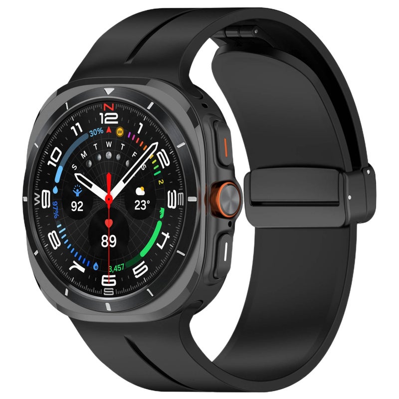 Adjustable Silicone Sport Smartwatch Band Compatible with Samsung Galaxy Watch 7 with Fit Soft Strap and Quick Daily Replacement in Gray - Image 4