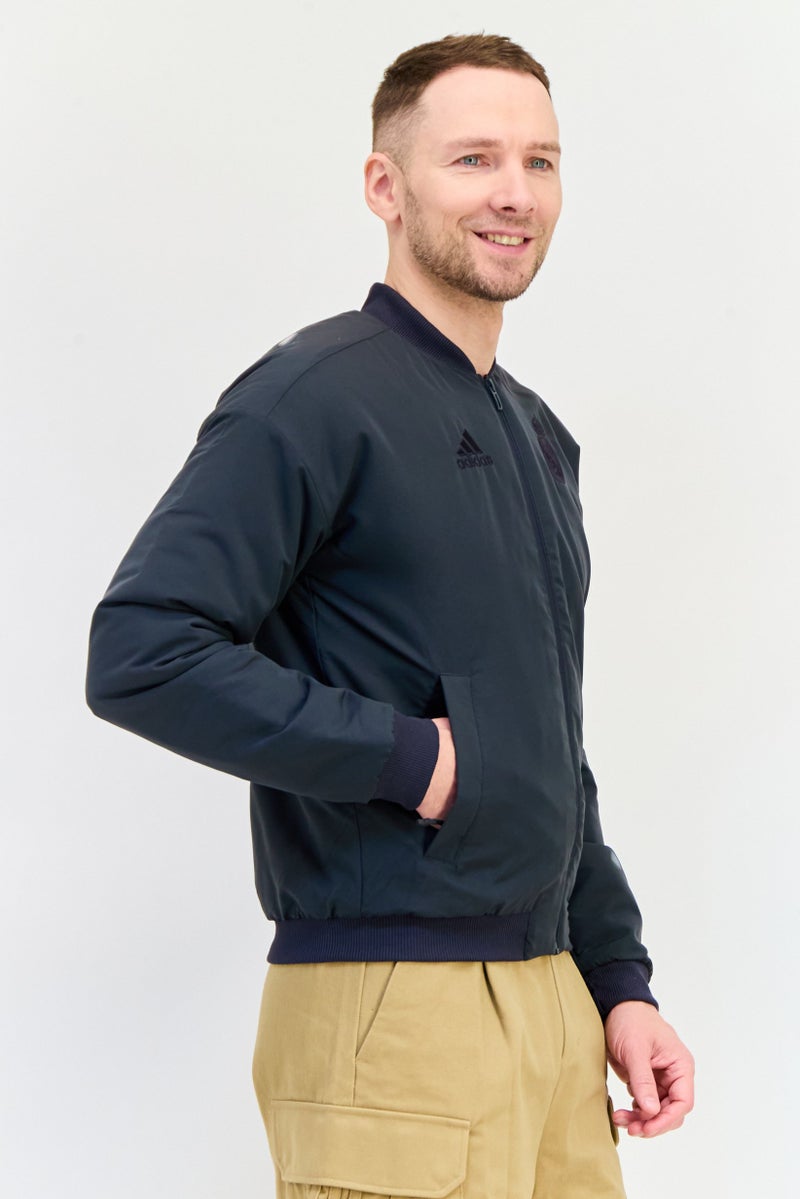 Adidas Men Sportswear Fit Long Sleeve Real Madrid Football Jacket, Black - Image 2