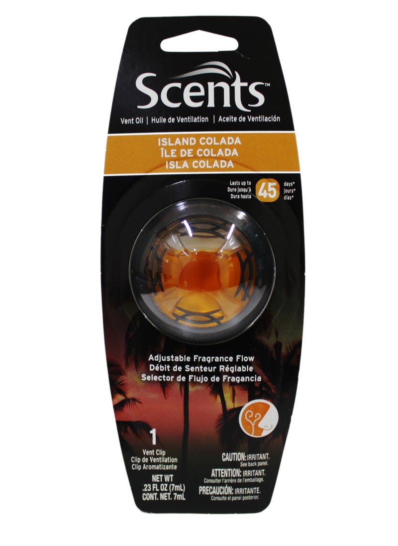 Scent Scents Vent Oil Island Colada Car Air Freshener  - Image 1
