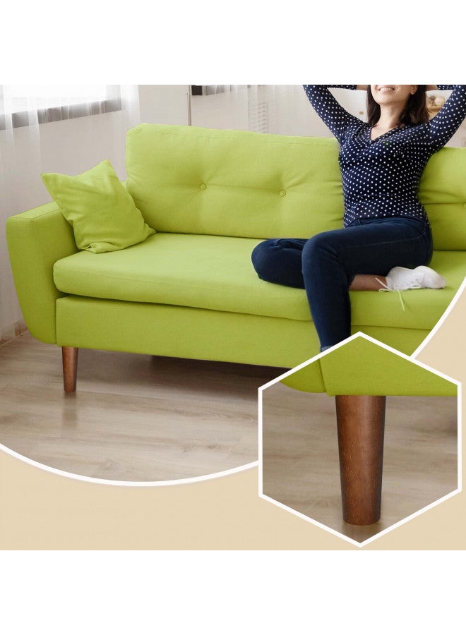 AORYVIC Furniture Leg Sofa Legs Replacement Wood 8 inch Mid Century Dresser Legs with 5/16 inch Bolt Set of 4 - Image 1