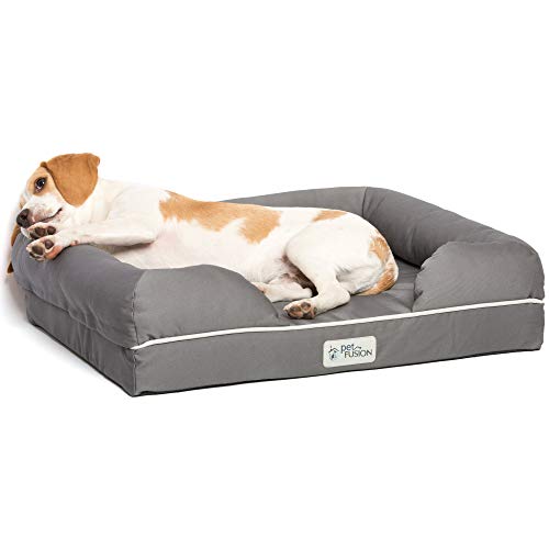 PetFusion Ultimate Dog Bed, Orthopedic Memory Foam, Multiple Sizes and Colors, Medium Firmness Pillow, Waterproof Liner, YKK Zippers, Breathable 35% Cotton Cover - Image 1