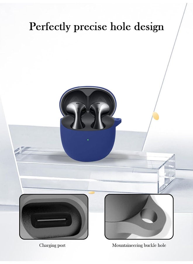 SJet Soft Silicone Protective Case Cover for Huawei FreeBuds 6 with Cleaner Kit and Keychain(Blue) - Image 4