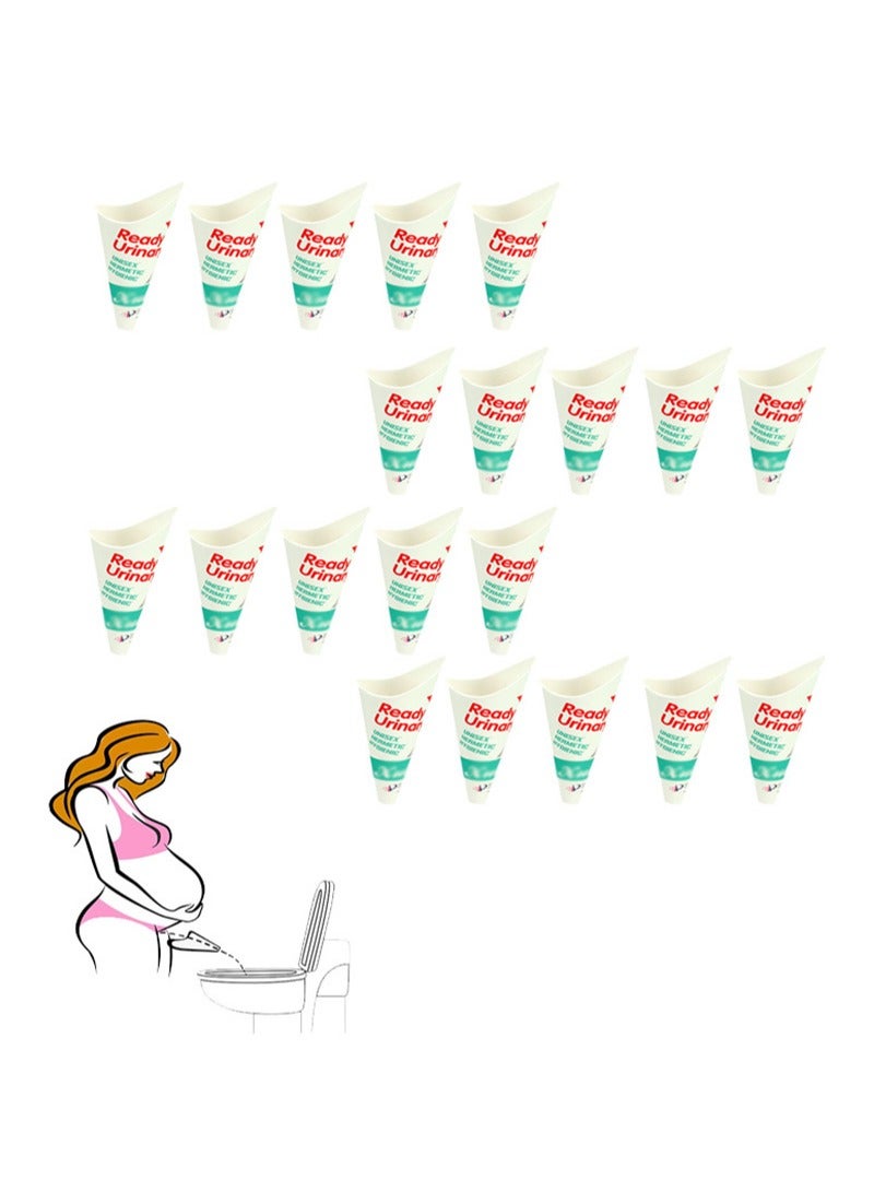 Apustim Disposable Urinal For Women，Ready Urinary，Portable Urinal For Women Standing Up To Pee，Paper Female Urination Device For Travel，Camping，Outdoor，Pregnant Women And The Elderly（Contains 20）  - Image 1