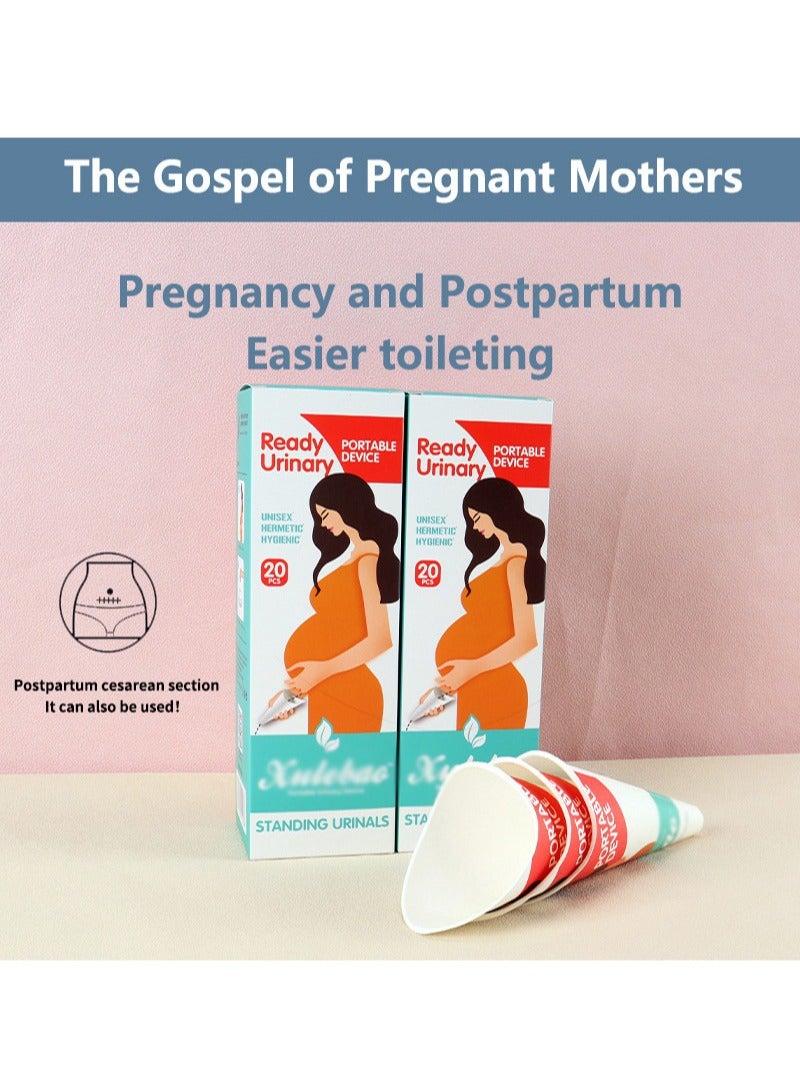 Apustim Disposable Urinal For Women，Ready Urinary，Portable Urinal For Women Standing Up To Pee，Paper Female Urination Device For Travel，Camping，Outdoor，Pregnant Women And The Elderly（Contains 20）  - Image 3