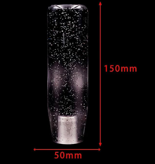 YOURKARTS.COM YOURKARTS Gear Shift Knob Crystal Sparkle Styling 15CM & 10CM Sporty Handle Universal Gear Head for Manual Automatic Cars | Sleek Transparent Design with Shimmer Effect (Smoke, 15cm) - Image 3