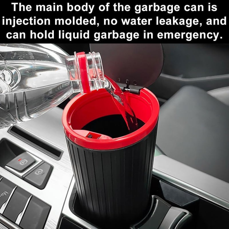 JUVIW JUVIW Auto Garbage Container Waterproof Leakproof Portable Vehicle Trash Dustbin Mini Garbage Bin for Automotive Car Home Office Kitchen Bedroom  - Image 4