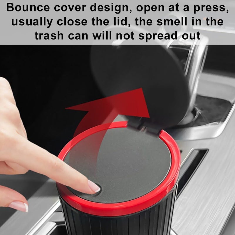 JUVIW JUVIW Auto Garbage Container Waterproof Leakproof Portable Vehicle Trash Dustbin Mini Garbage Bin for Automotive Car Home Office Kitchen Bedroom  - Image 5