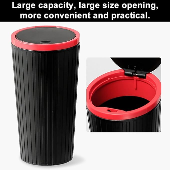 JUVIW JUVIW Auto Garbage Container Waterproof Leakproof Portable Vehicle Trash Dustbin Mini Garbage Bin for Automotive Car Home Office Kitchen Bedroom  - Image 3