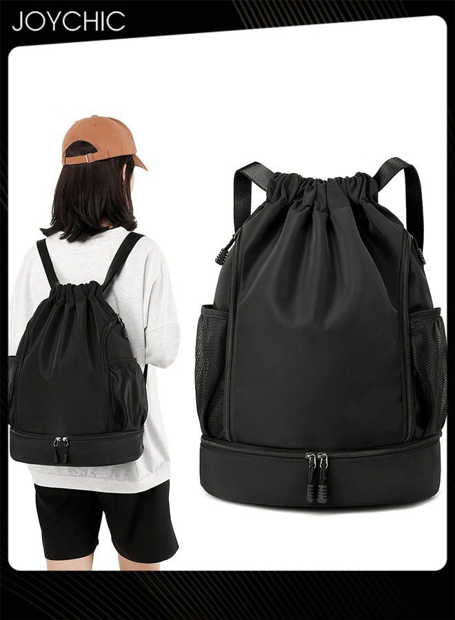 Joychic حقيبة ظهر بسحاب مقاومة للماء مع حجرة للأحذية و جيوب متعددة حقيبة كرة بسحاب مناسبة للسفر أو اللياقة البدنية - Image 1