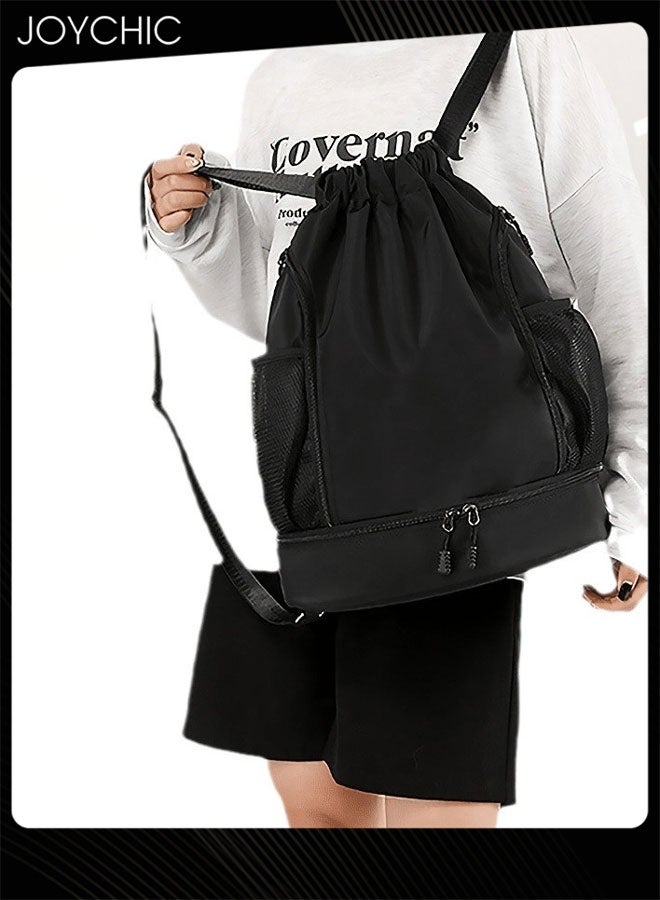 Joychic حقيبة ظهر بسحاب مقاومة للماء مع حجرة للأحذية و جيوب متعددة حقيبة كرة بسحاب مناسبة للسفر أو اللياقة البدنية - Image 2