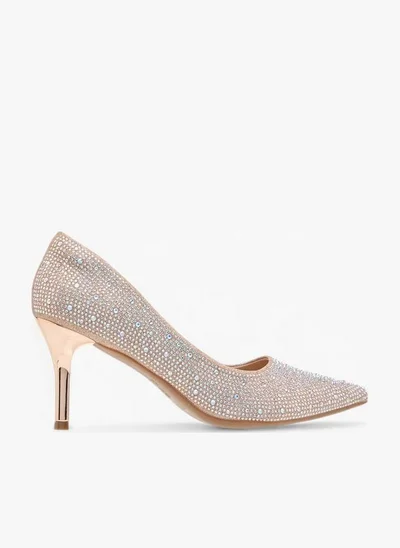 Flora Bella By Shoexpress Flora Bella Embellished Slip-On Pointed Toe Pumps With Stiletto Heels