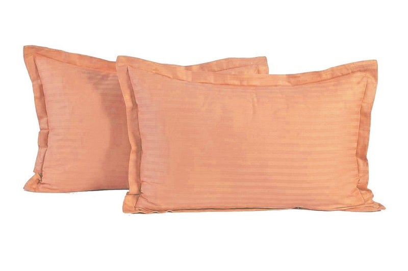 Belive-Me Cotton 300 TC Pillow Cover (Peach_Standard) - Image 3