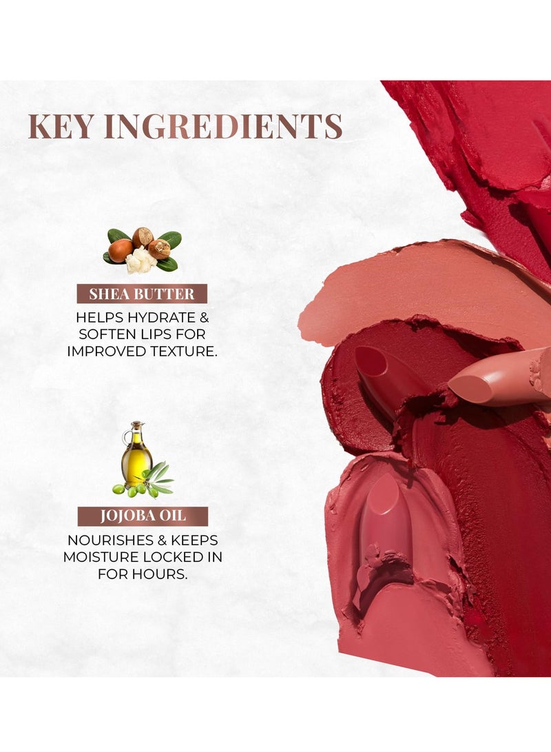 Just Herbs Ultra Matte Bullet Lipstick 4g Majestic Maroon - Image 5