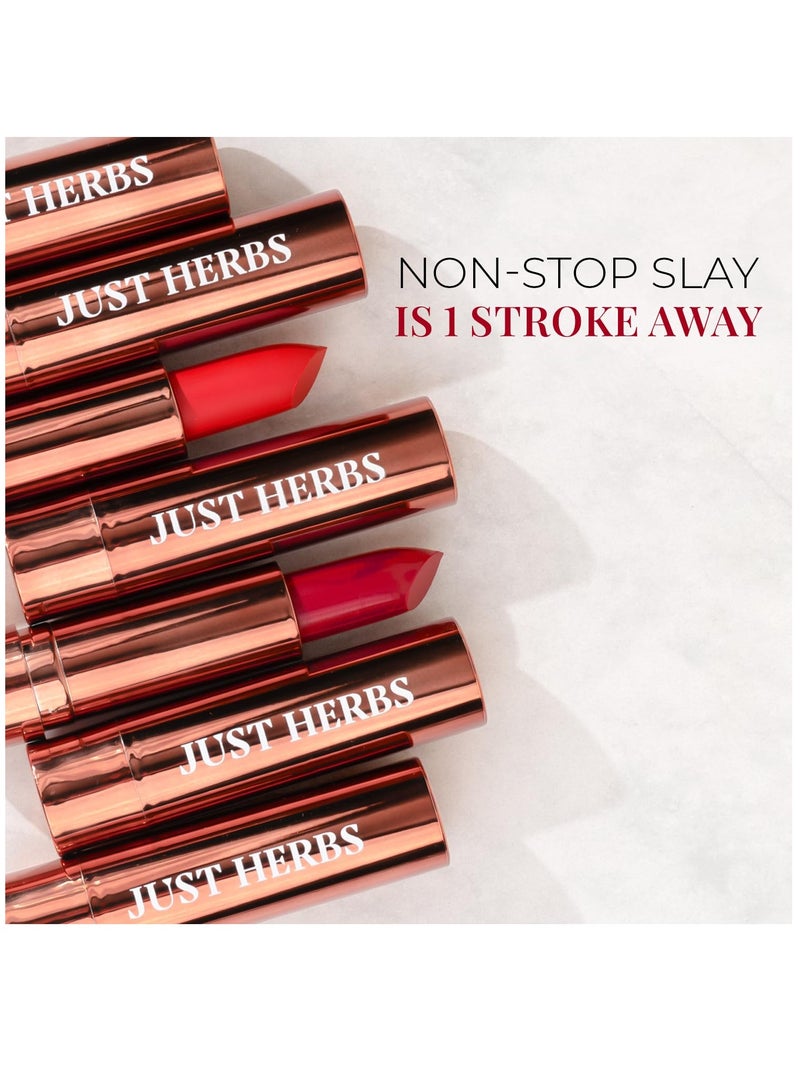 Just Herbs Ultra Matte Bullet Lipstick 4g Majestic Maroon - Image 4