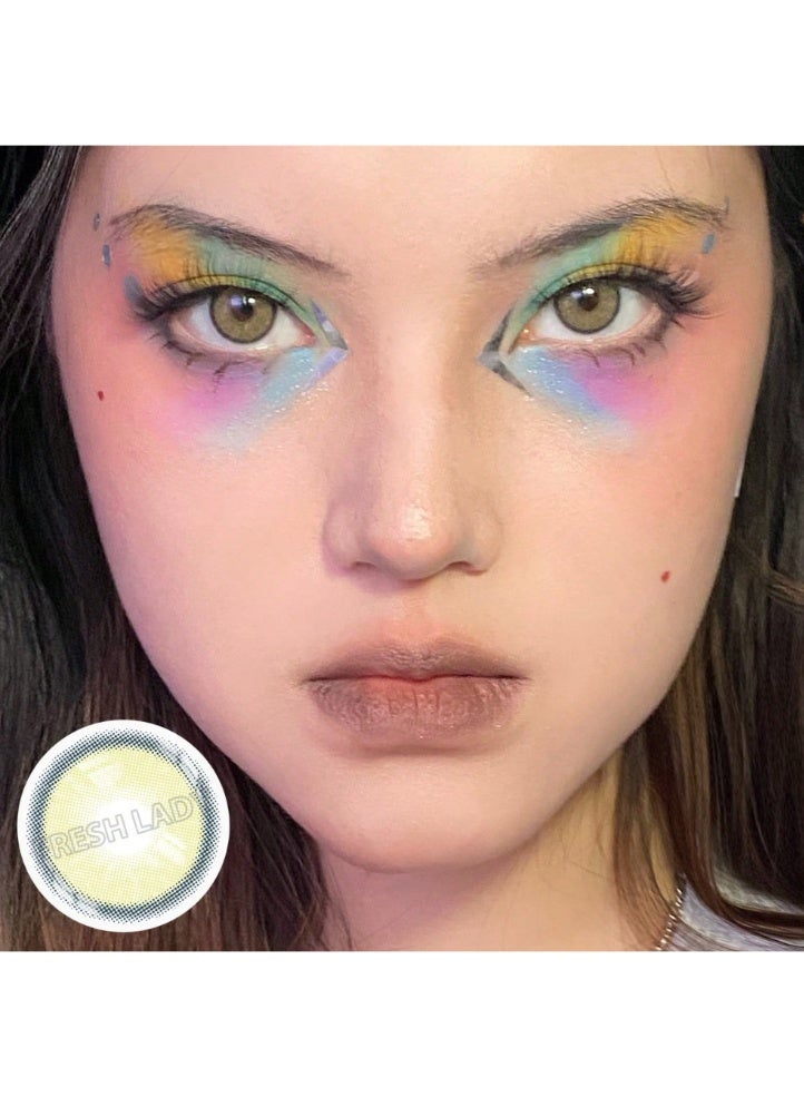 فريش ليدي عدسات لاصقة بمظهر جمالي لون  أخضر متوهج - عدسات تجميلية سنوية للمناسبات والهدايا - Image 5