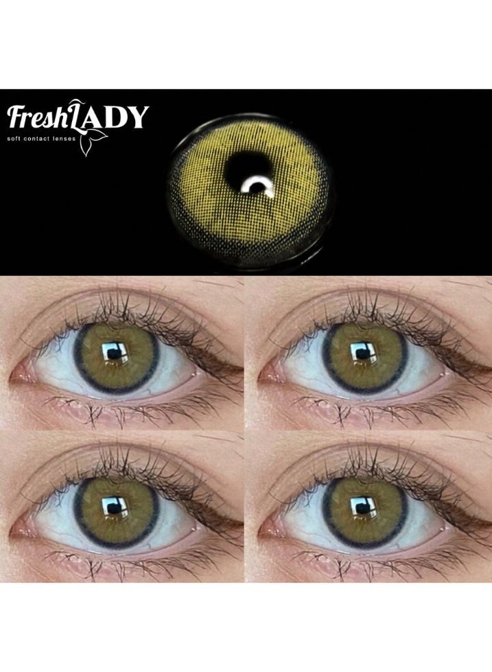 فريش ليدي عدسات لاصقة بمظهر جمالي لون  أخضر متوهج - عدسات تجميلية سنوية للمناسبات والهدايا - Image 1