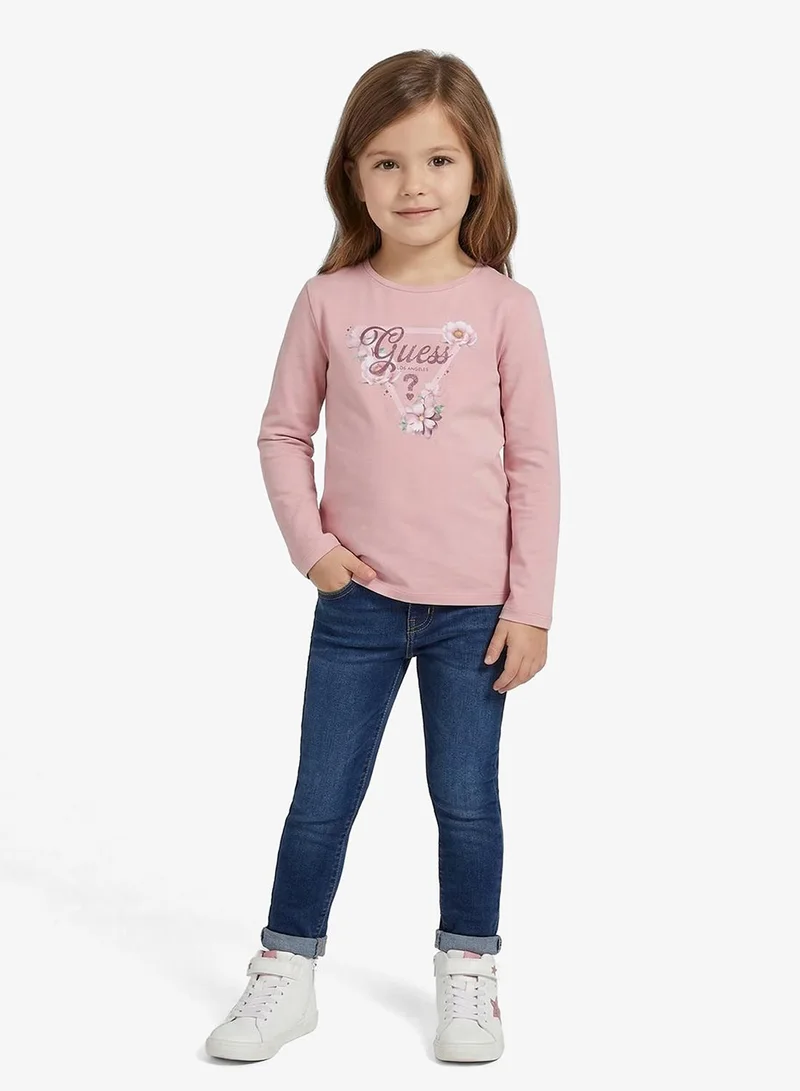 GUESS Kids Slogan Crew neck T-Shirt