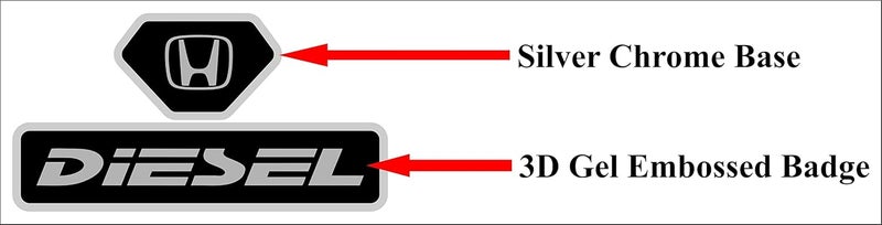 BIG FLAG BFRC 3D Gel Finish Car Fuel Badge - Black - Diesel - Sticker Universal for Specific Brand (FBBDVAR) (H0NDA) - Image 4