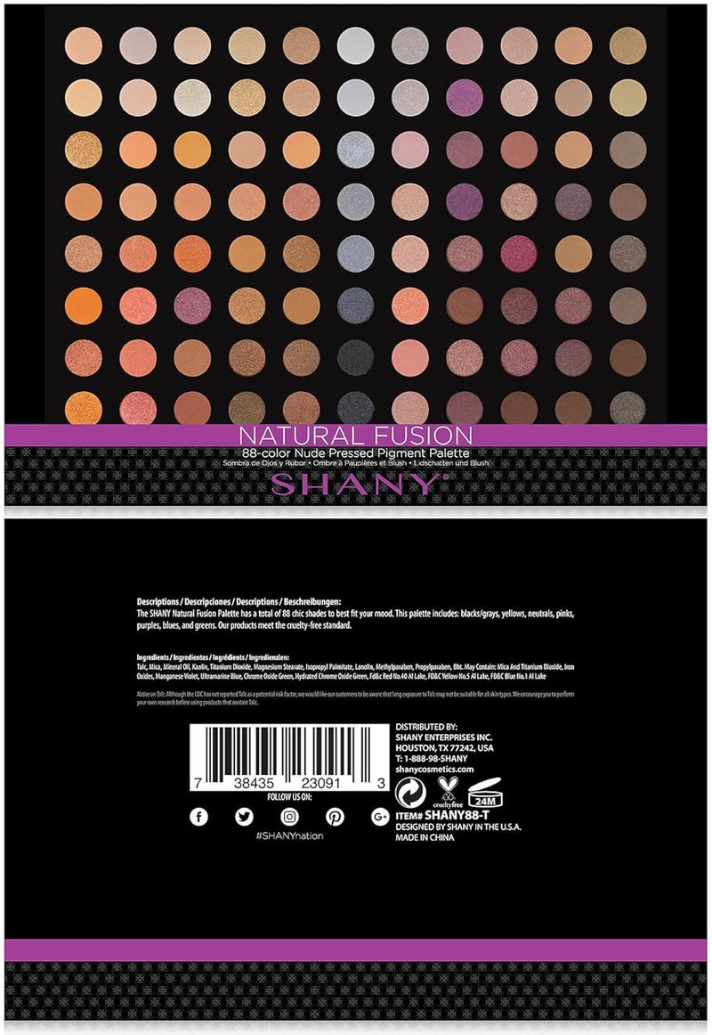 SHANY Natural Fusion Makeup Palette - 88 Color Highly Pigmented Blendable Natural Color Matte Eye Shadow Palette - Image 3