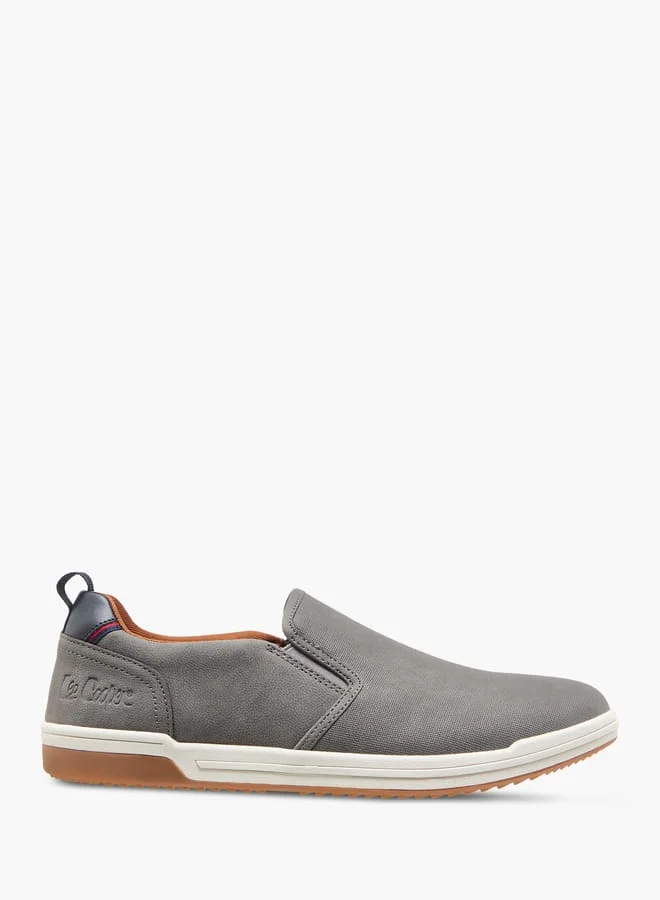 لي كوبر Men's Solid Slip-On Loafers with Pull Tabs