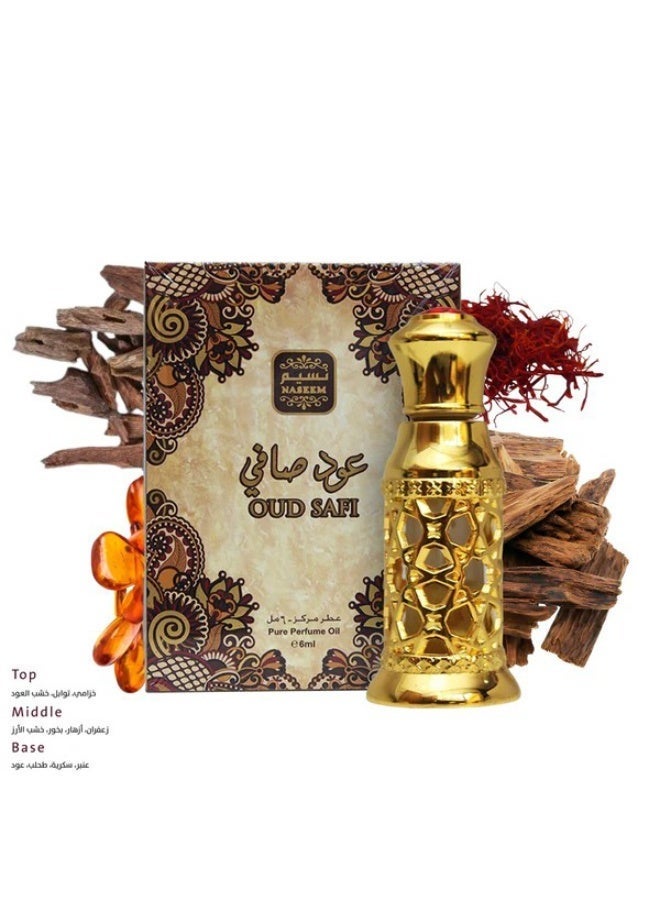 نسيم زيت عطري عود صافي 6 مل عطار - عطر مركز يدوم طويلاً للرجال والنساء - Image 1
