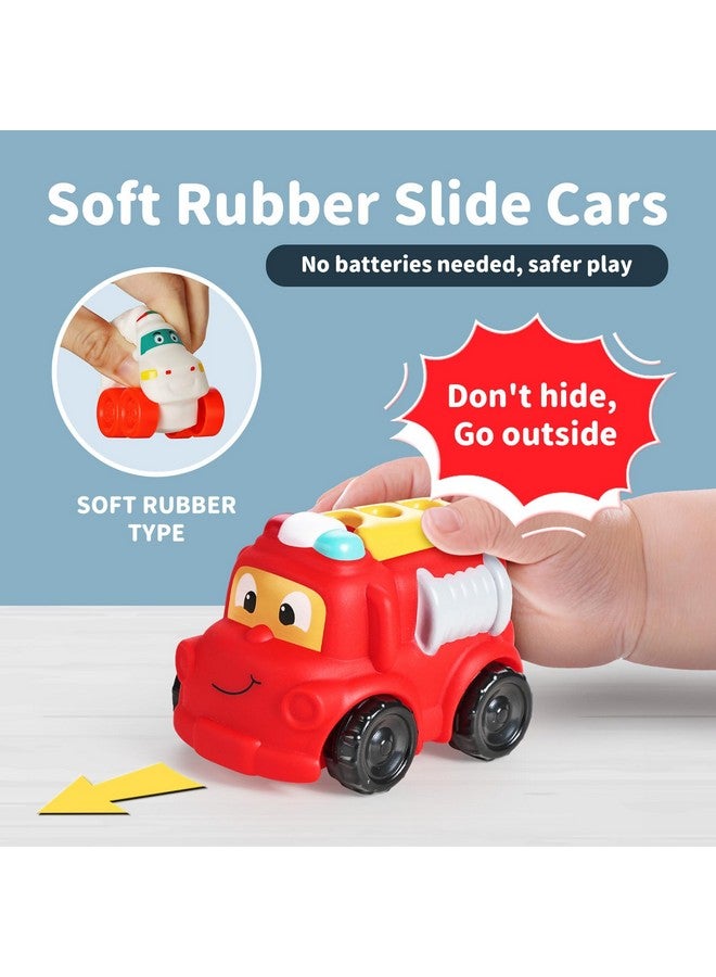 ALASOU 12 Pcs Soft Rubber Car Toys For 1 Year Old Boy With Playmat/Storage Bag|1St Birthday Gifts For Toddler Toys Age 1-2|Baby Toys 12-18 Months|Stocking Stuffers For Toddlers 1-3  - Image 2