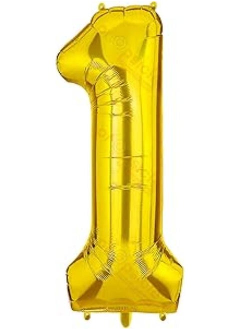Gold helium number 1 balloon