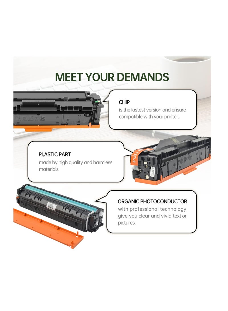 Fast Print 4-Piece 203A/201A Compatible Toner Cartridge Set - CF542A/CRG054/CF402A/ CRG045 - Image 2