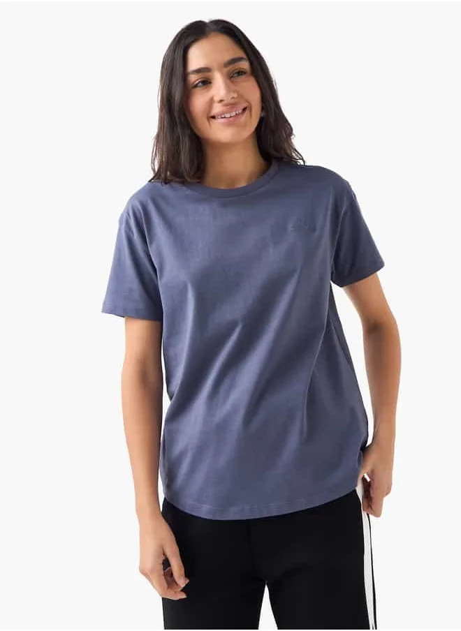 كابا Kappa Logo Detail Crew Neck T-shirt with Short Sleeves