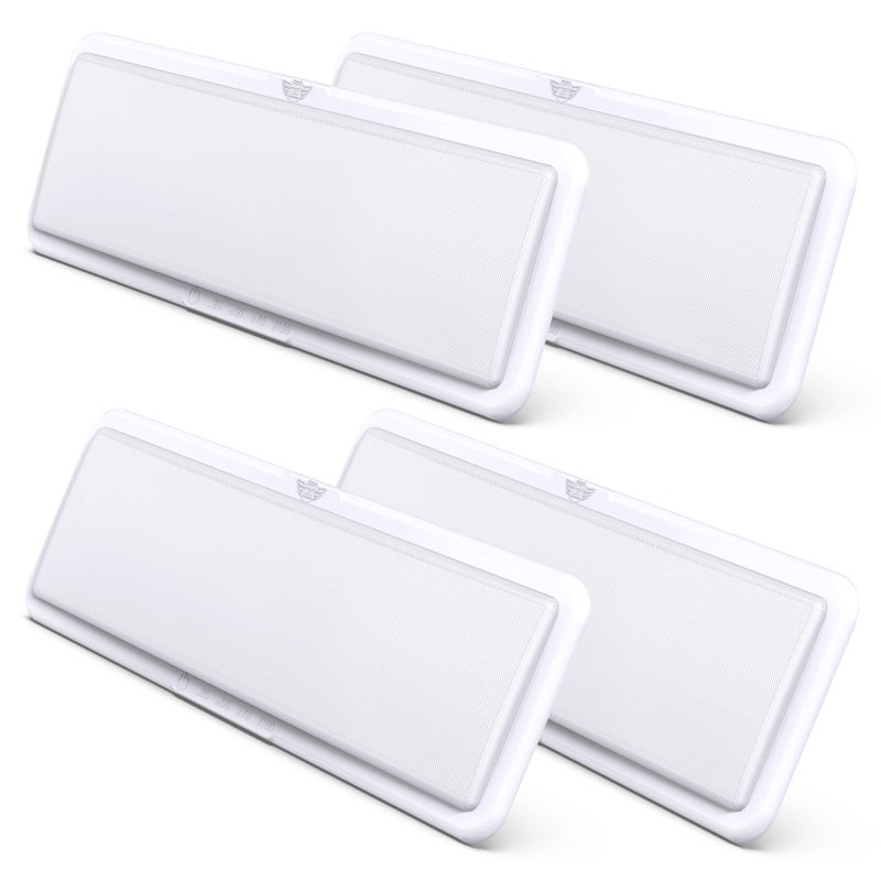 Leisure LED RV LED Ceiling Light Fixture 20 x 65 1450 Lumen with Touch Dimmer Switch Interior Lighting for CarRVTrailerCamperBoat DC 12V Natural White 40004500K 4Pack