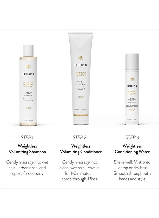 PHILIP B - . Weightless Volumizing Collection Full Size Kit - Includes Weightless Volumizing Shampoo & Conditioner and Weightless Conditioning Water - Image 1