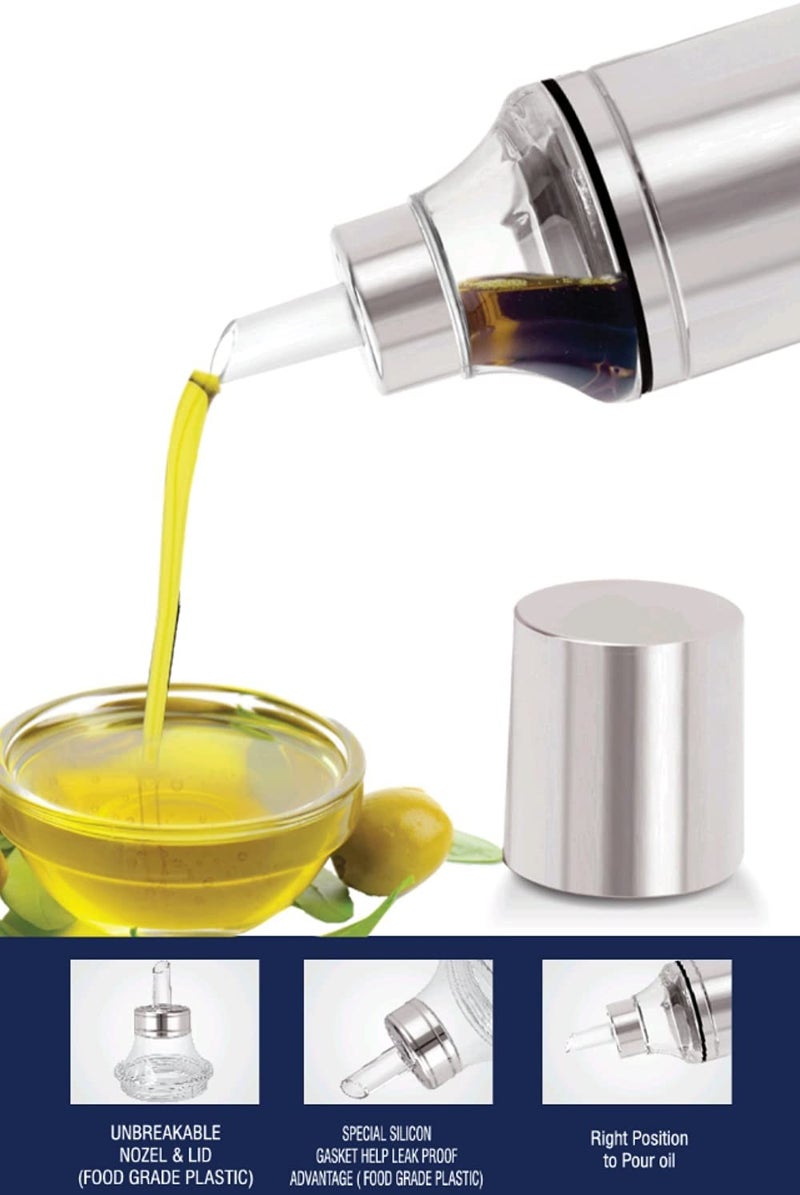 Sepla Stainless Steel Oil Pourer with Handle 1050 ml Set of 2 - Image 2