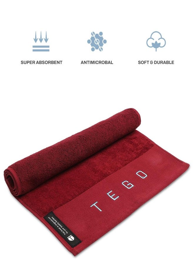 تيجو منشفة رياضية مضادة للميكروبات من تيجو فيت | 600 غرام/متر مربع | قطن مغزول حلقيًا | عديمة الرائحة، فائقة الامتصاص | لحماية الصالات الرياضية والرياضة والمعدات | 30 × 16 بوصة | للتحكم في النظافة - Image 3