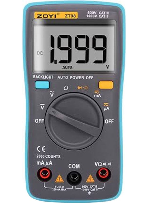 AYT - Zoyi Zt-98 Multimeter Measurement Instrument Ac Dc Voltage Current Resistance Diode Meter Measuring Device - Image 1