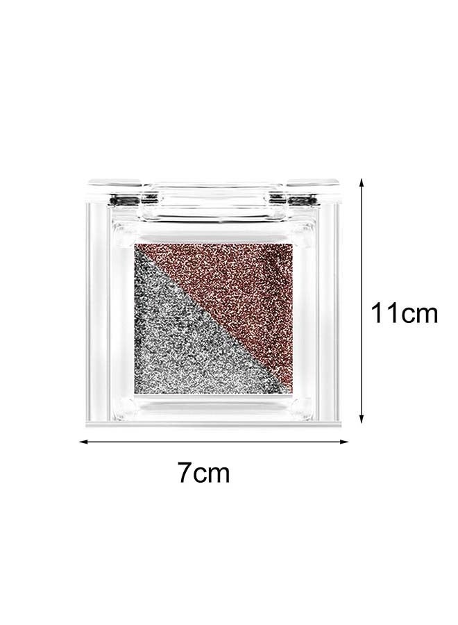 Two Color Nail Powder Glitter Palette, Mirror Effect Chrome Metallic Nail Powder, Nail Art Flakes Decoration (Pink+Silver) - Image 2