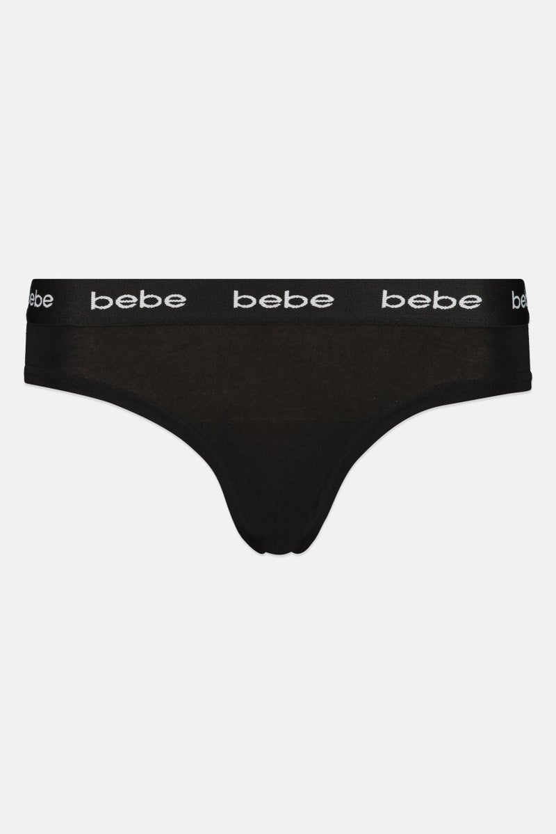 bebe Women 3  Pieces Brand Logo Cheeky Panties, Multicolor - Image 3