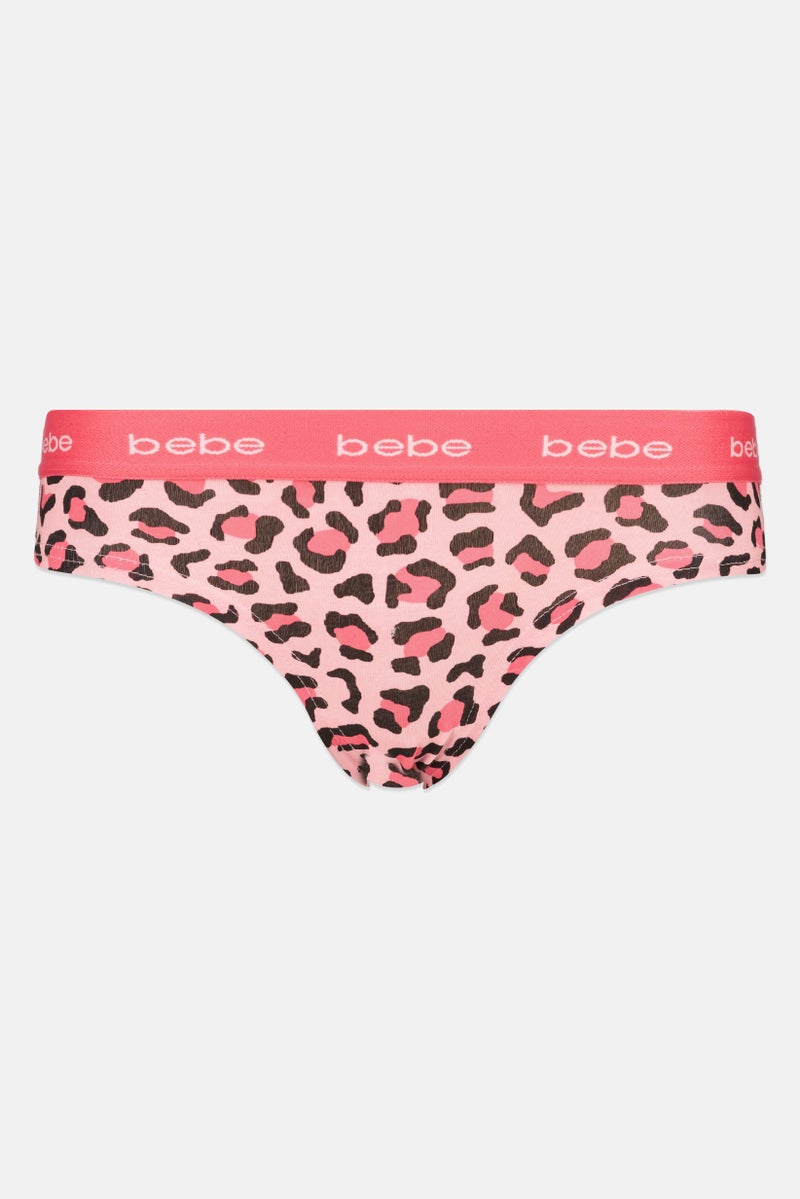 bebe Women 3  Pieces Brand Logo Cheeky Panties, Multicolor - Image 4