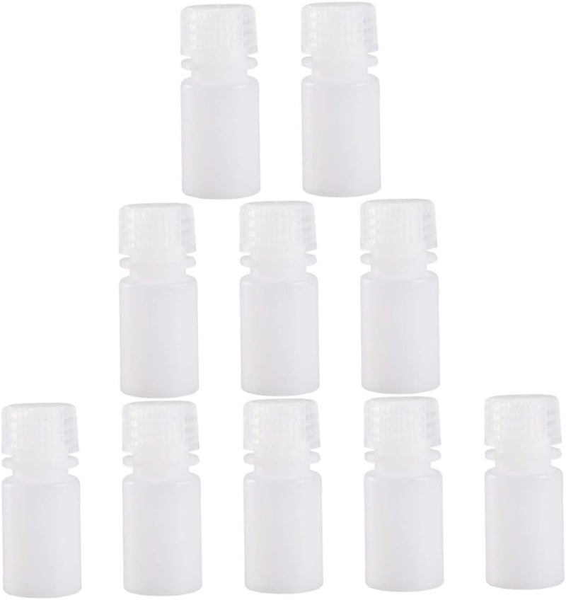 10pcs Acid Bottles Thicken Reagent Containers for Laboratories and Plants Translucent Hdpe Design Wide Mouth for Safe Storage - Image 1