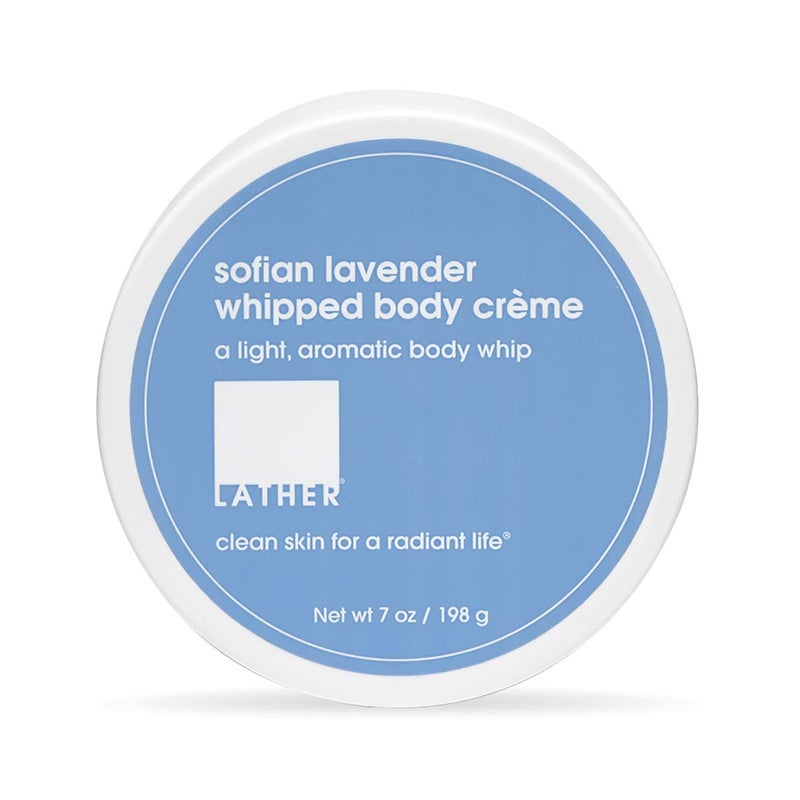 LATHER Body Cream  Sofian Lavender Whipped Body Butter  Rich Daily Body Moisturizer for Deep Hydration  Nourishing  NonGreasy for Long Lasting Moisture  Essential Oil Blend  7 Oz